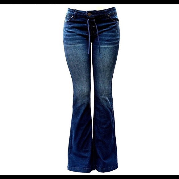 Wax Women Vintage Flared 70S Bell BottomJeans90039 - Picture 5 of 6